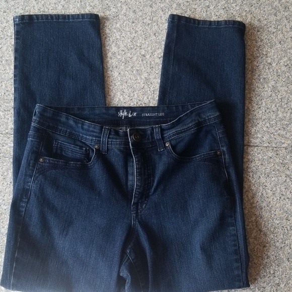 Sale 🛍 STYLE & CO Straight Leg Jeans Size 8S - Picture 2 of 5